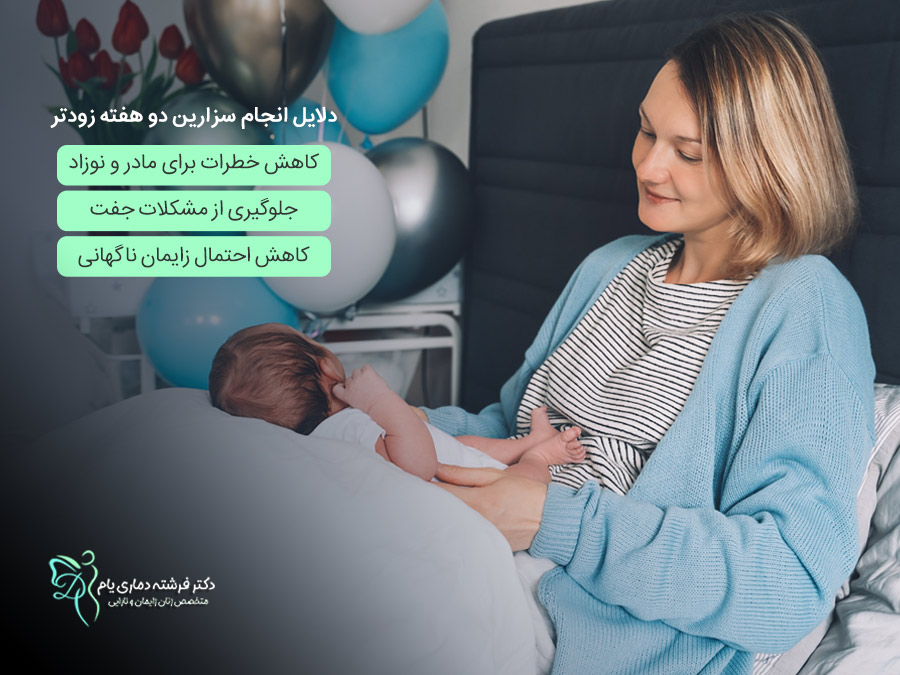 دلایل انجام سزارین دو هفته زودتر
