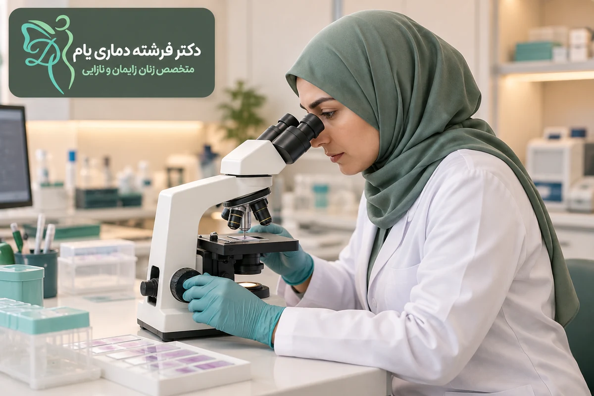 بررسی نمونه بافت زیر میکروسکوپ در آزمایشگاه