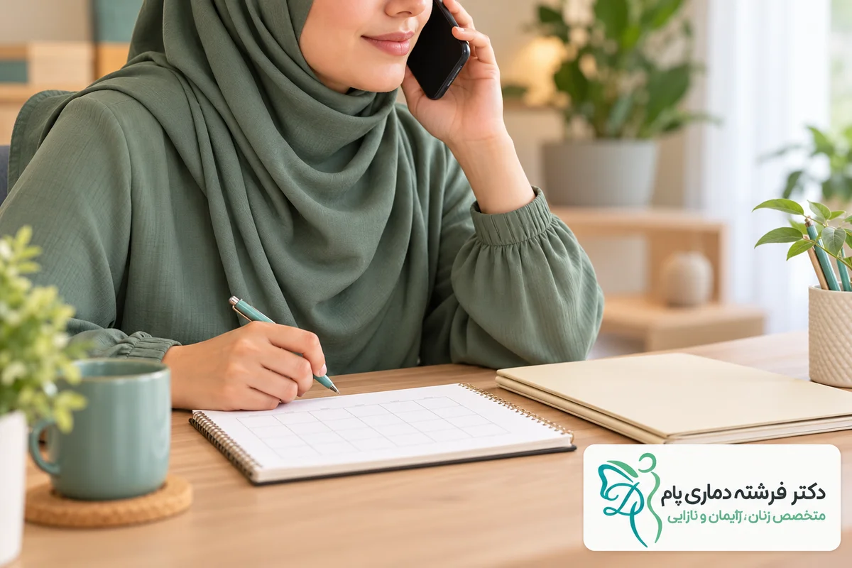 آماده‌کردن تاریخ‌ها و علائم برای تماس با مرکز درمان پس از تخمک‌کشی